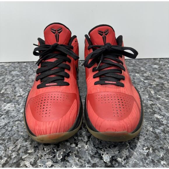 Size 9.5 Nike Zoom Kobe 5 Daring Red/ Black/White All Star 2010 OG Damaged ￼ main image 7